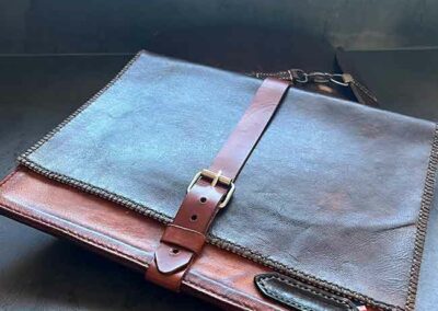 Pochette porte-documents en cuir